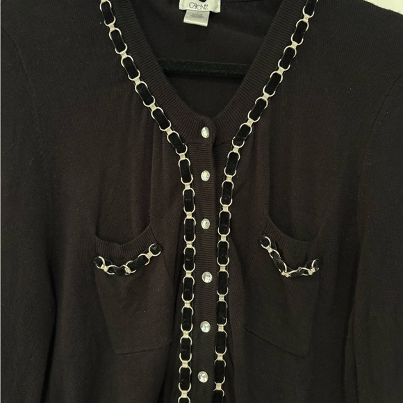 Cache Chain-Trim Cardigan - Picture 2 of 7